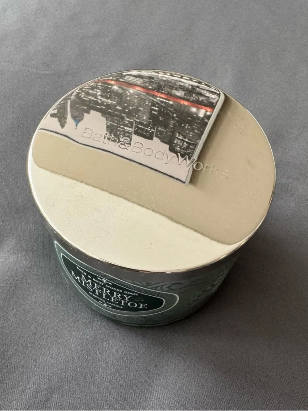 Bath & Body Works "Merry Mistletoe" 3-Wick Candle - Picture 3 of 5
